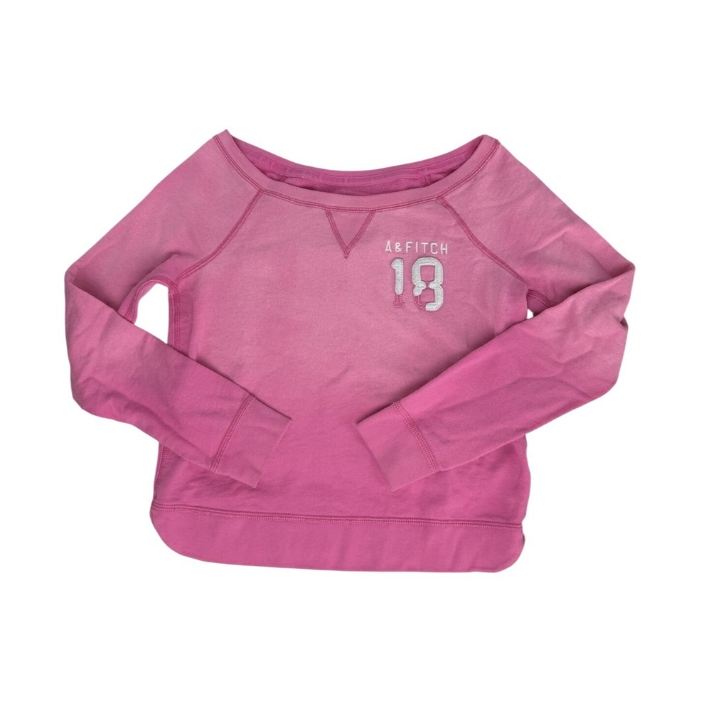 Vintage Abercrombie Fitch Pink Ombre Crewneck Sweatshirt Y2K Long Sleeve Top S‎